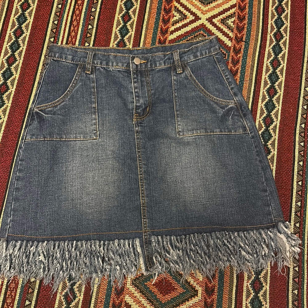 Blue Jean skirt large